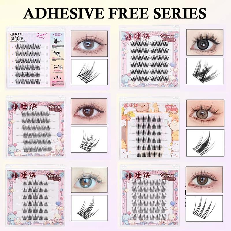 False Eyelashes Natural - 6 Rows Diy Segmented False Eyelashes