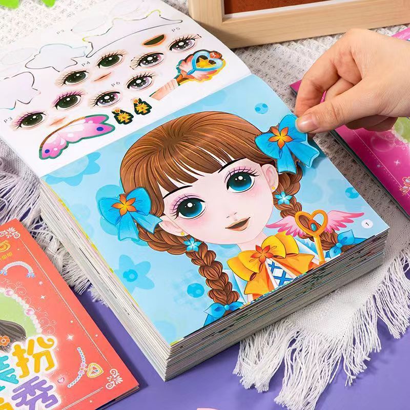 Princess Dress Up Sticker Book - Beauty Makeup Book review and price