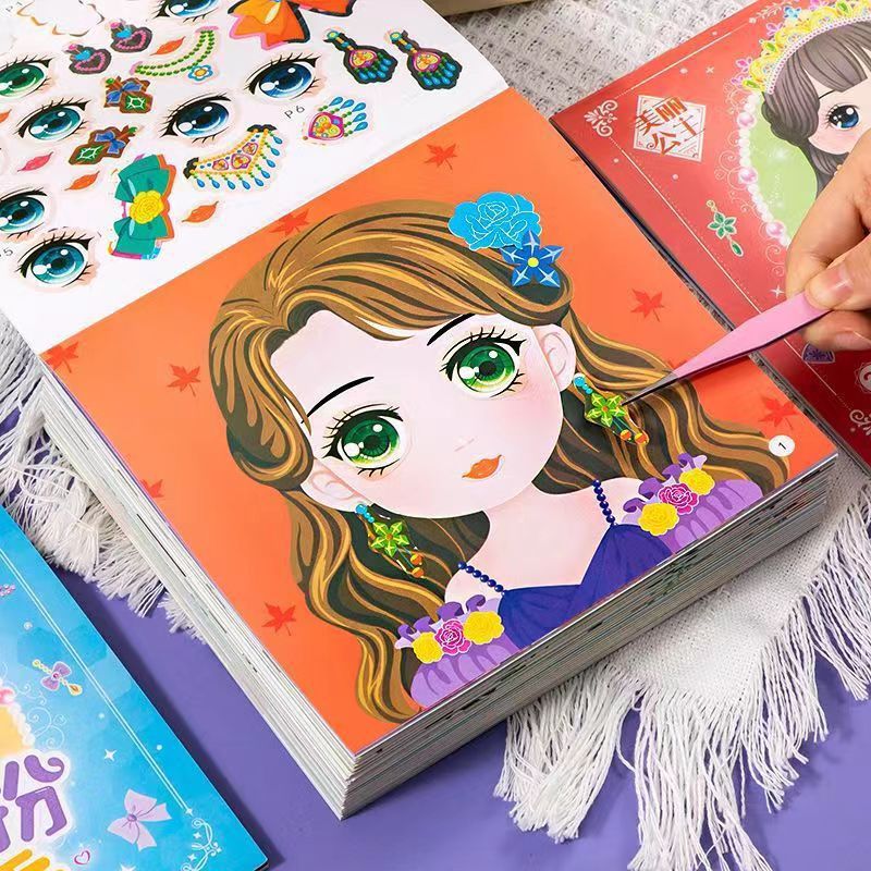 Princess Dress Up Sticker Book - Beauty Makeup Book review and price