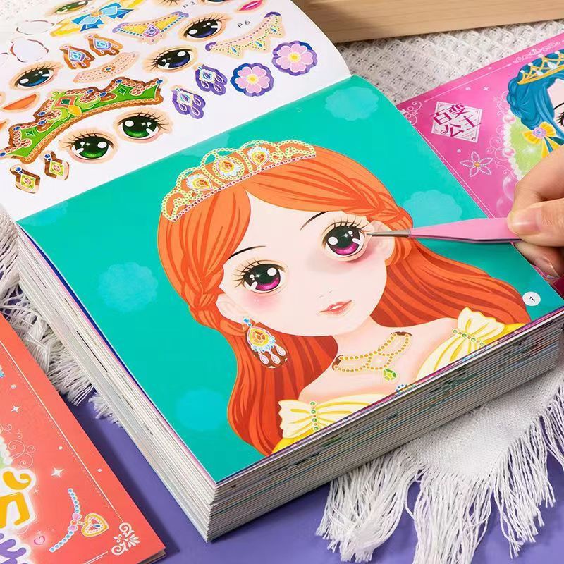 Princess Dress Up Sticker Book - Beauty Makeup Book review and price