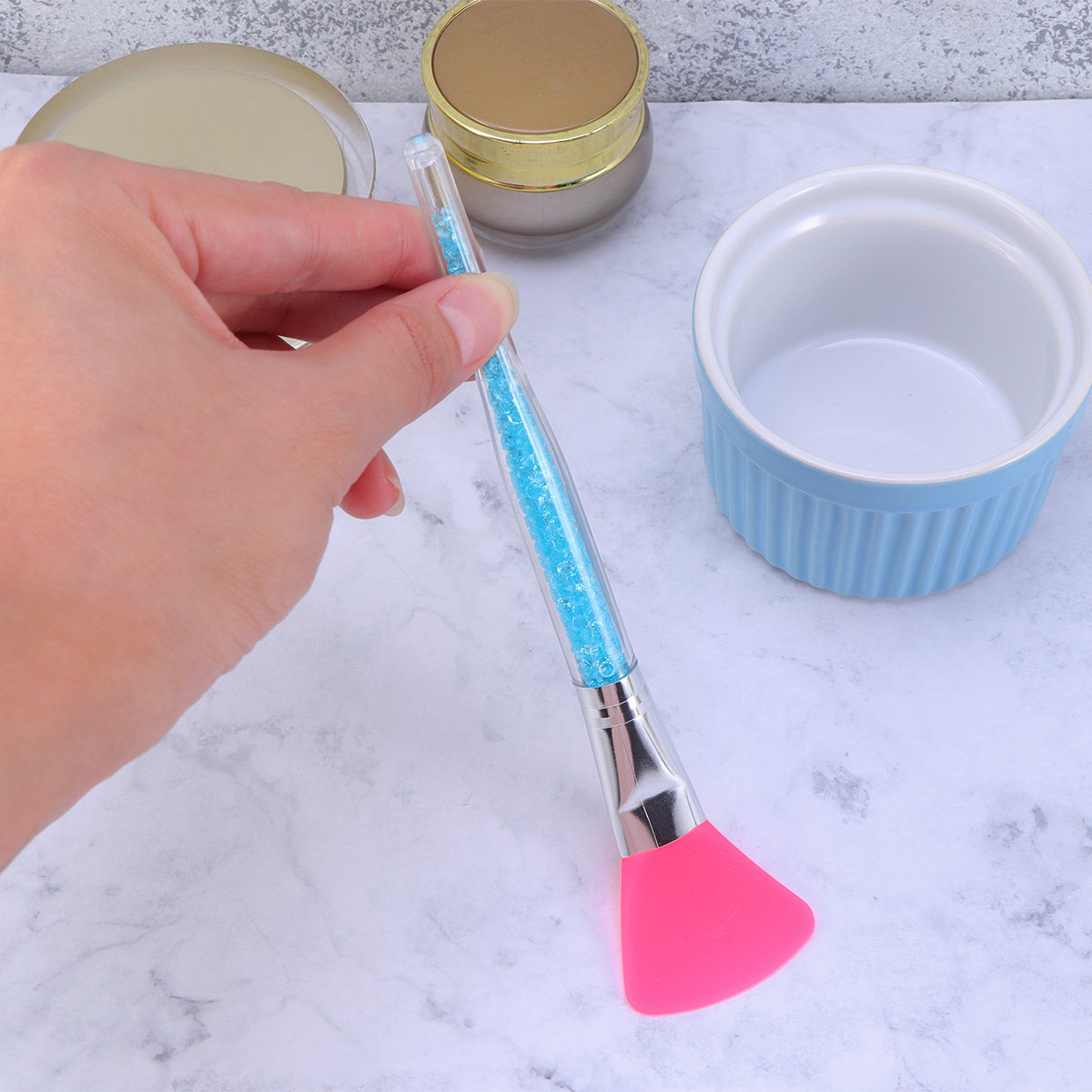 Silicone Face Mask Brush Blue  - Beauty Makeup Brushes review and price