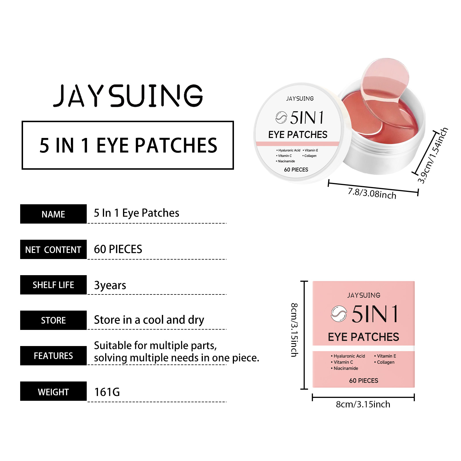 JAYSUING 5-in-1 Under Eye Patc - Collagen Eye Patch review and price