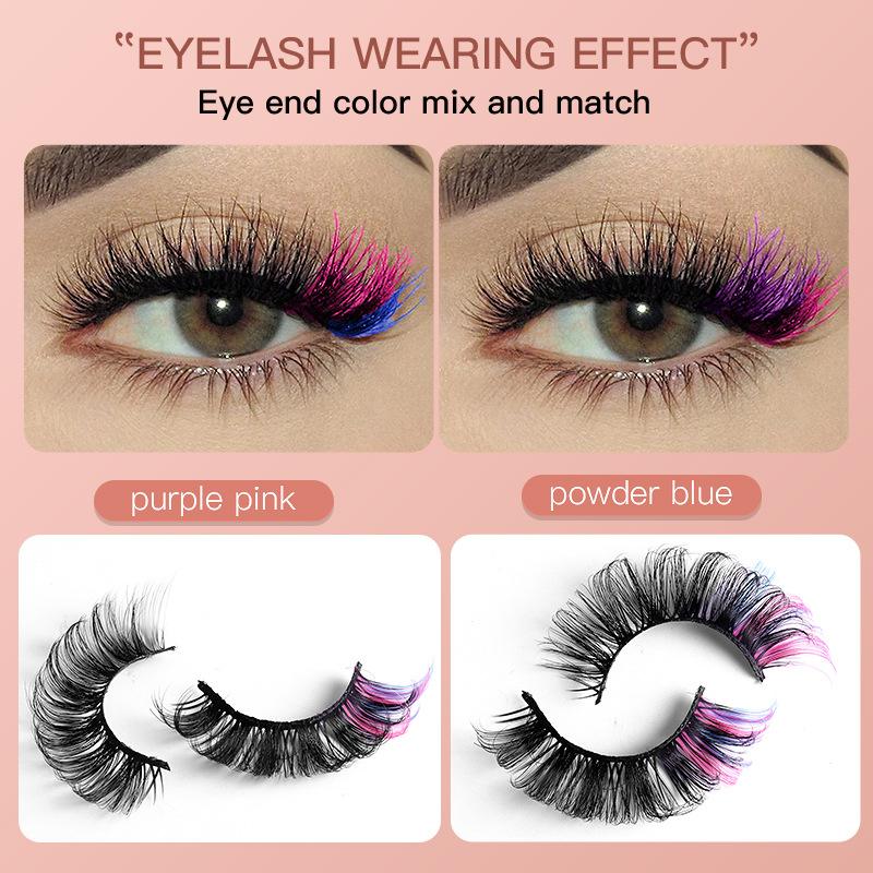 7 Pairs Colorful False Eyelash - False Eyelashes Natural review and price