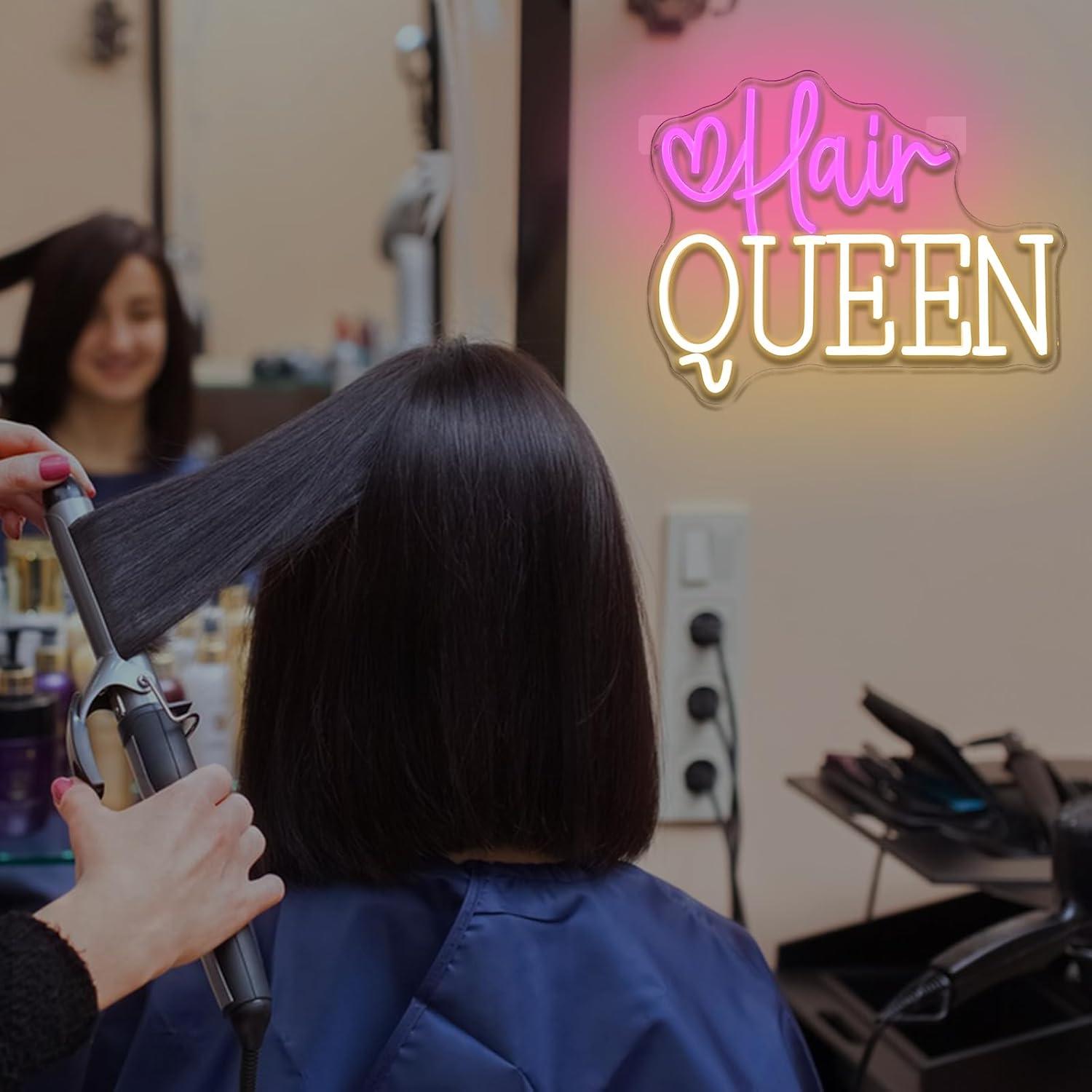 Hair Queen Neon Sign Dimmable  - Beauty Makeup Studio review and price