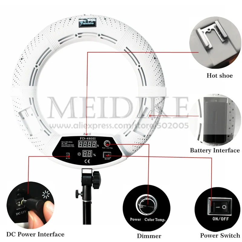 Yidoblo 96W Ring Light FD-480  - Beauty Makeup Studio review and price