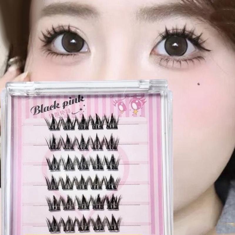 6 Rows Diy Segmented False Eye - False Eyelashes Natural review and price