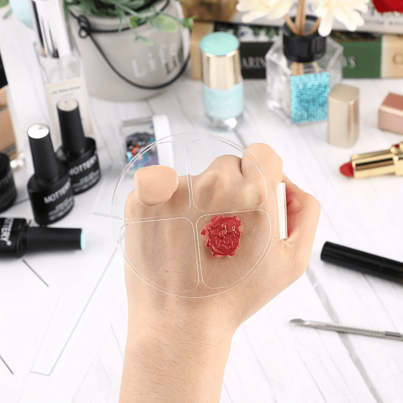 Acrylic Round Four Grid Color  - Beauty Makeup Tools review and price