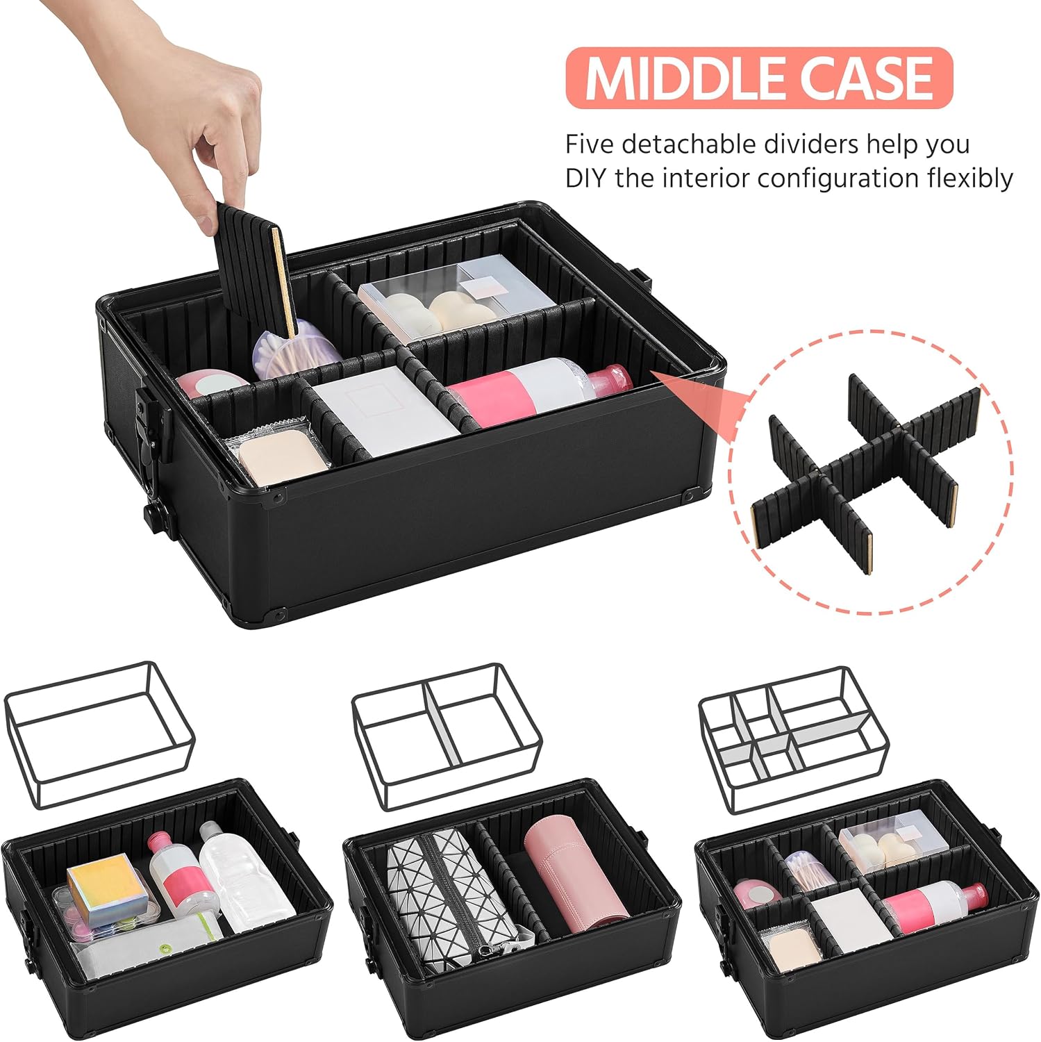 Rolling Makeup Train Case, Cos - Beauty & Makeup Katia Di Paola review and price